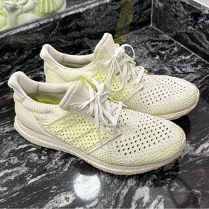 Adidas Women's White and Yellow Sneakers